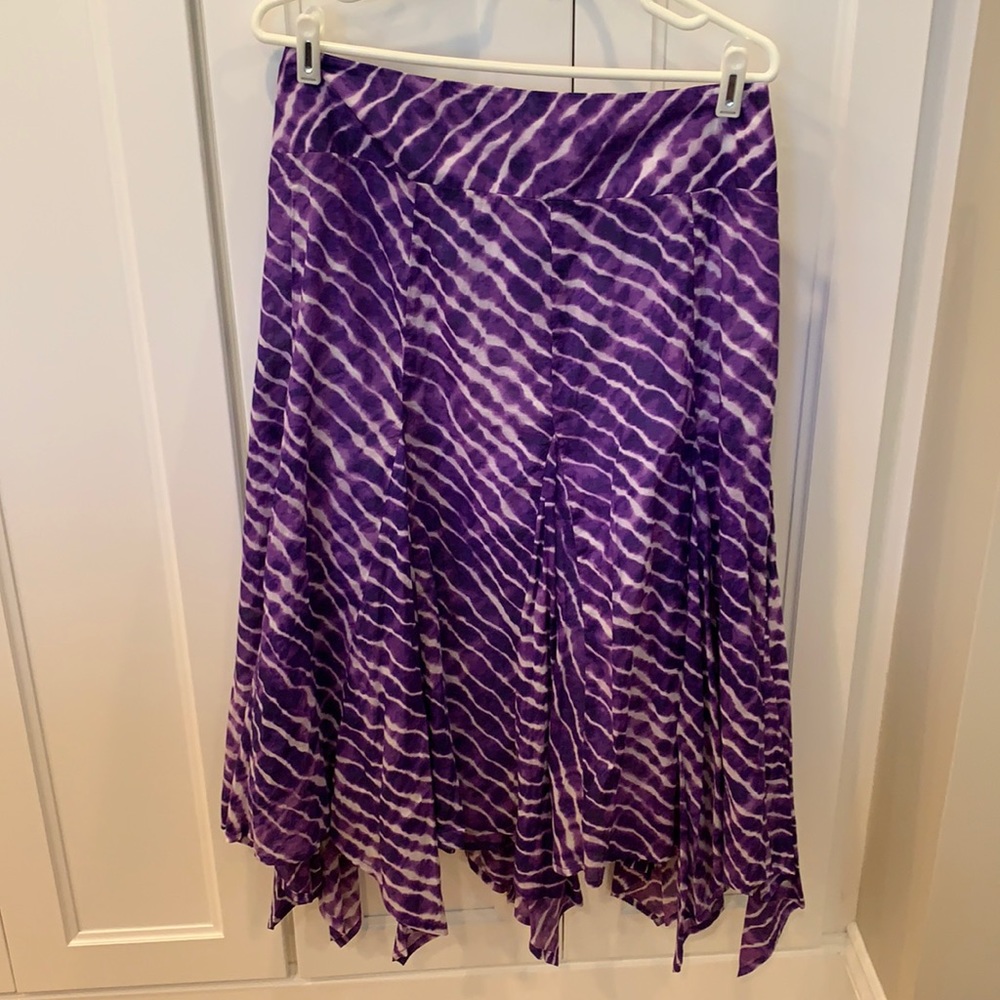 Chico’s Boho tie-dye handkerchief skirt size 1